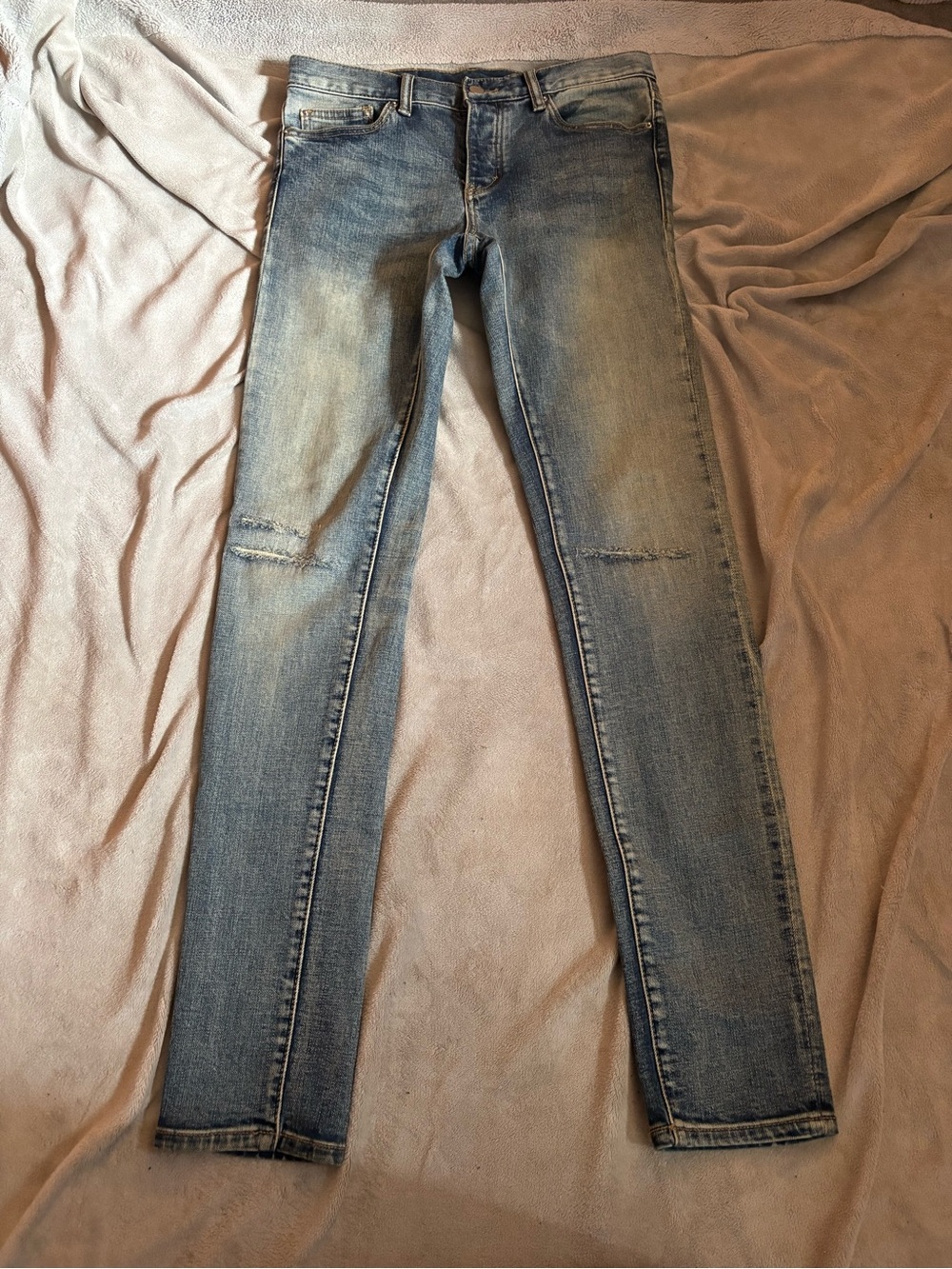 MNML Blue Mens Skinny Jeans